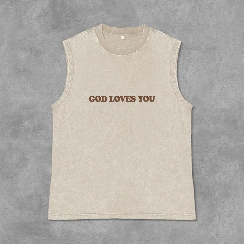 Christianartworkshop „Gott liebt dich“ Unisex-Tanktop (gewaschen) - image 14