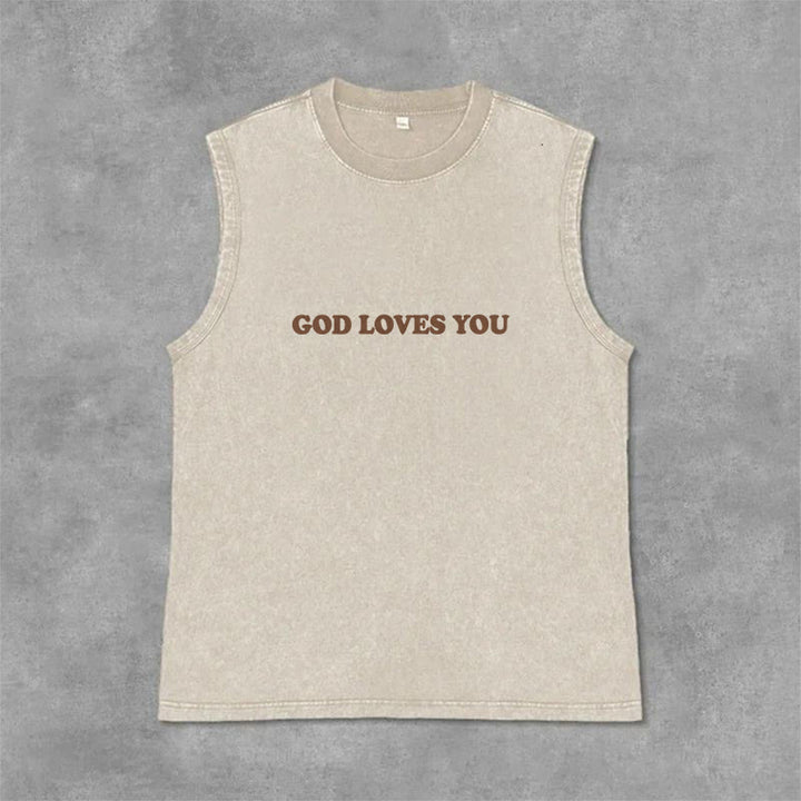 Christianartworkshop „Gott liebt dich“ Unisex-Tanktop (gewaschen) - image 14