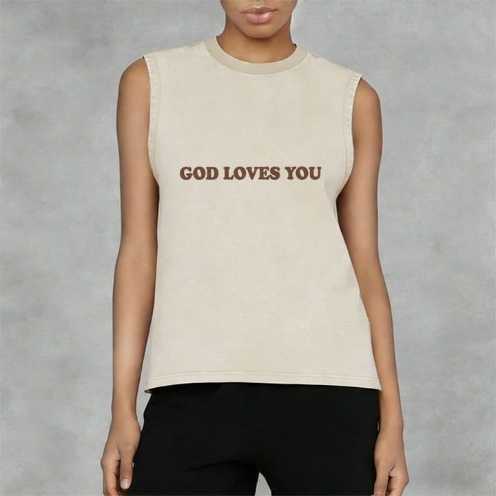 Christianartworkshop „Gott liebt dich“ Unisex-Tanktop (gewaschen) - image 12