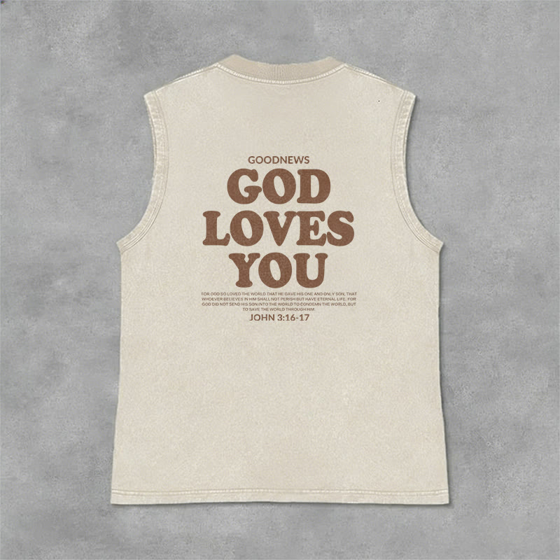 Christianartworkshop „Gott liebt dich“ Unisex-Tanktop (gewaschen) - image 13