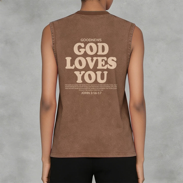 Christianartworkshop „Gott liebt dich“ Unisex-Tanktop (gewaschen) - image 32