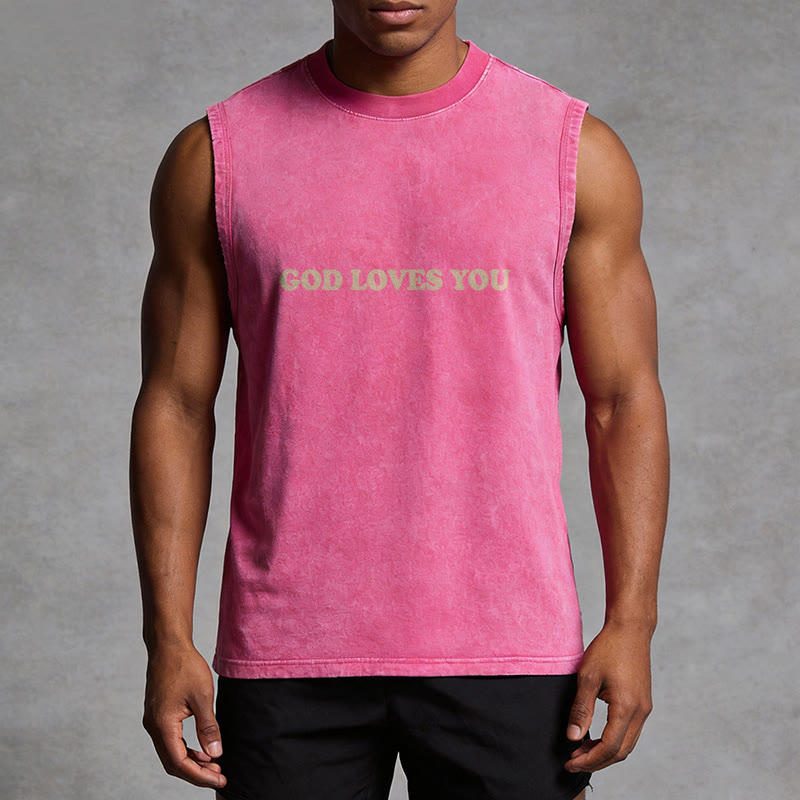 Christianartworkshop „Gott liebt dich“ Unisex-Tanktop (gewaschen) - image 24