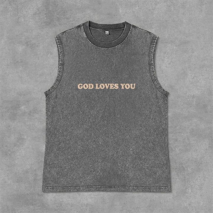 Christianartworkshop „Gott liebt dich“ Unisex-Tanktop (gewaschen) - image 21