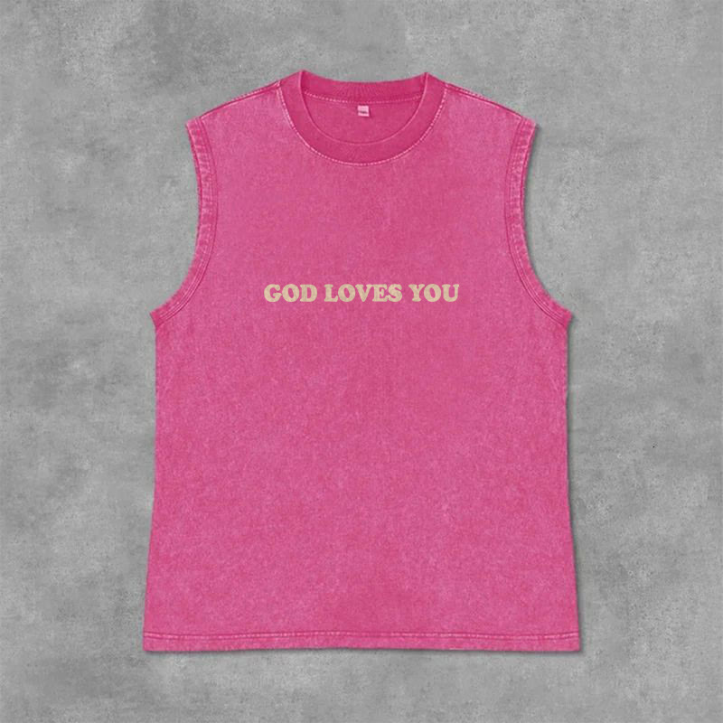 Christianartworkshop „Gott liebt dich“ Unisex-Tanktop (gewaschen) - image 28
