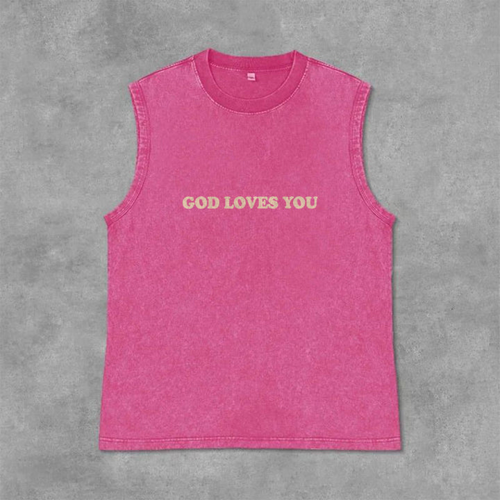 Christianartworkshop „Gott liebt dich“ Unisex-Tanktop (gewaschen) - image 28