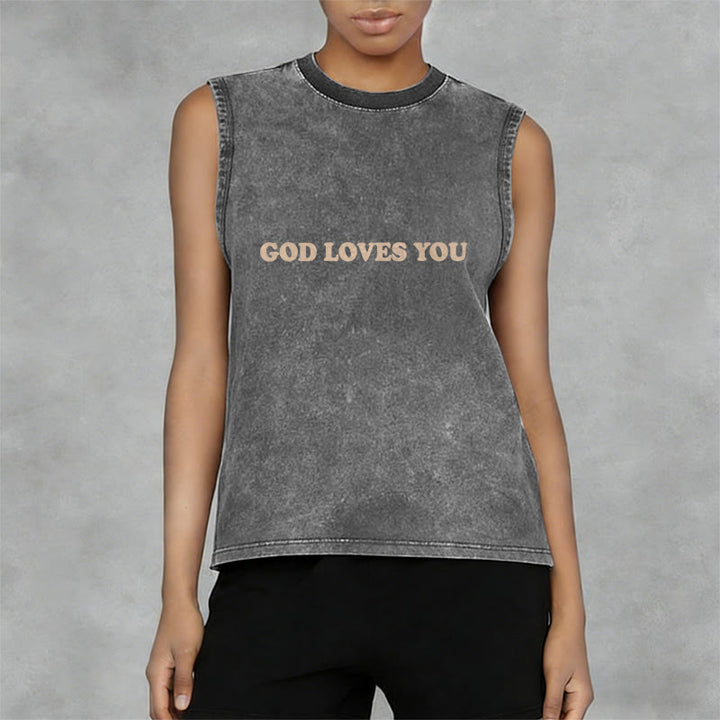 Christianartworkshop „Gott liebt dich“ Unisex-Tanktop (gewaschen) - image 19