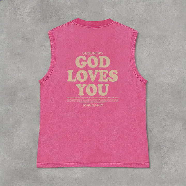 Christianartworkshop „Gott liebt dich“ Unisex-Tanktop (gewaschen) - image 27