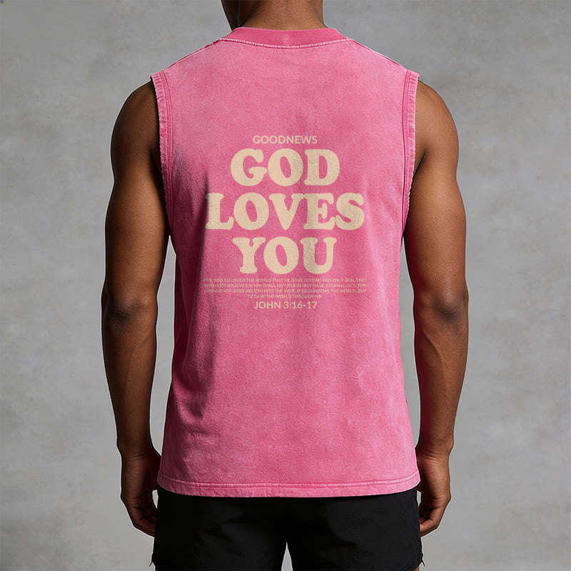 Christianartworkshop „Gott liebt dich“ Unisex-Tanktop (gewaschen) - image 23
