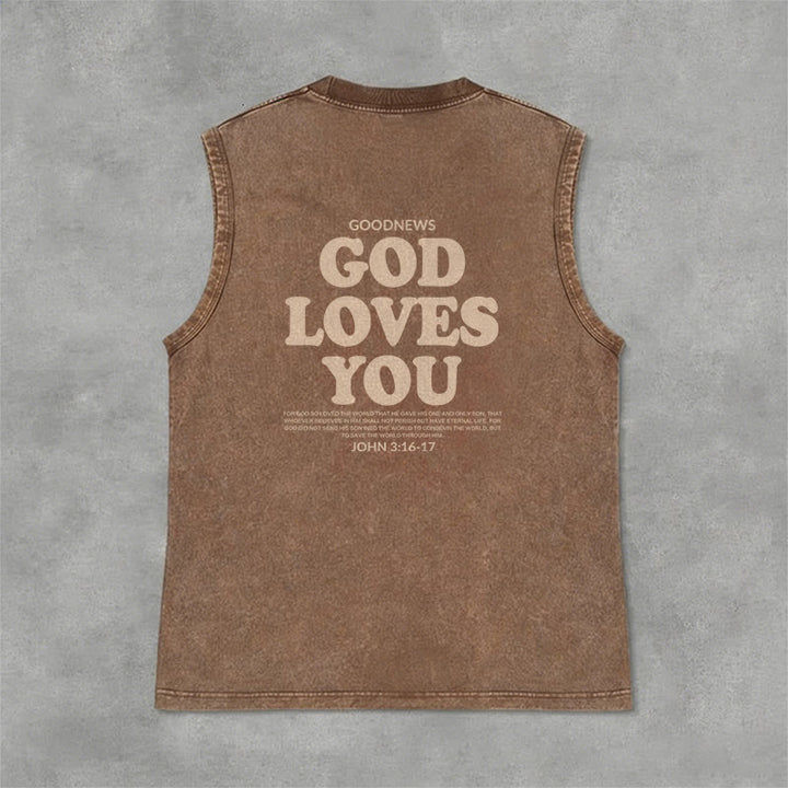 Christianartworkshop „Gott liebt dich“ Unisex-Tanktop (gewaschen) - image 34