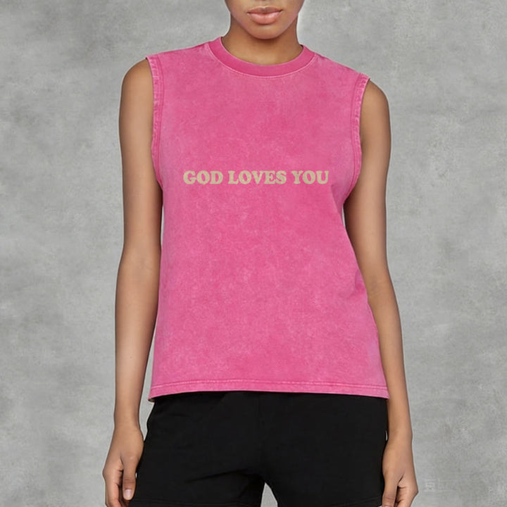 Christianartworkshop „Gott liebt dich“ Unisex-Tanktop (gewaschen) - image 26