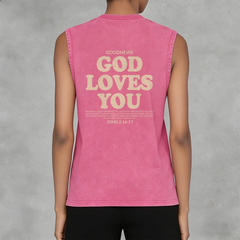 Christianartworkshop „Gott liebt dich“ Unisex-Tanktop (gewaschen) - image 25