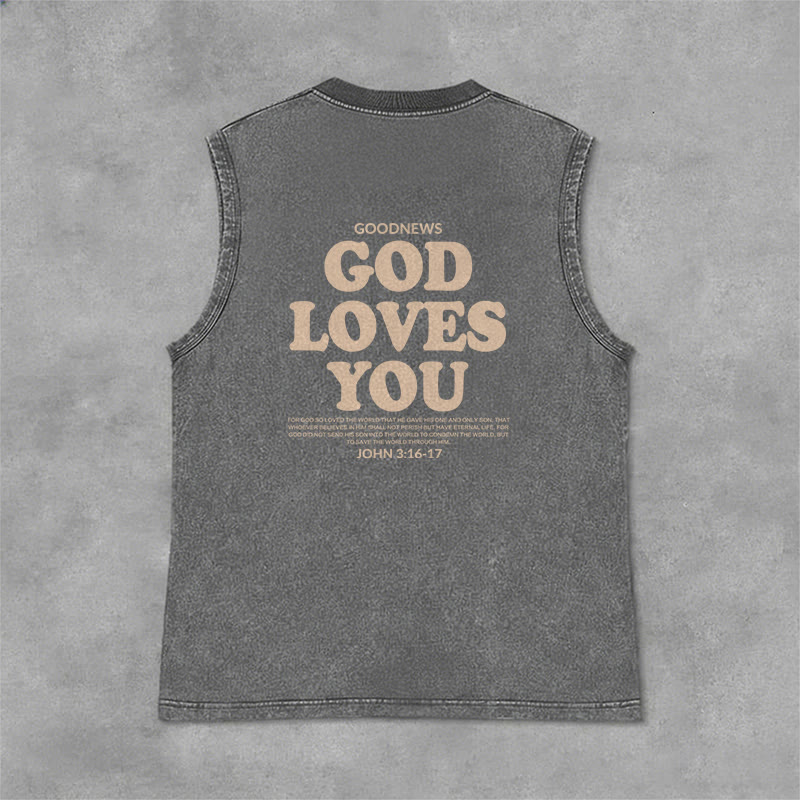 Christianartworkshop „Gott liebt dich“ Unisex-Tanktop (gewaschen) - image 20