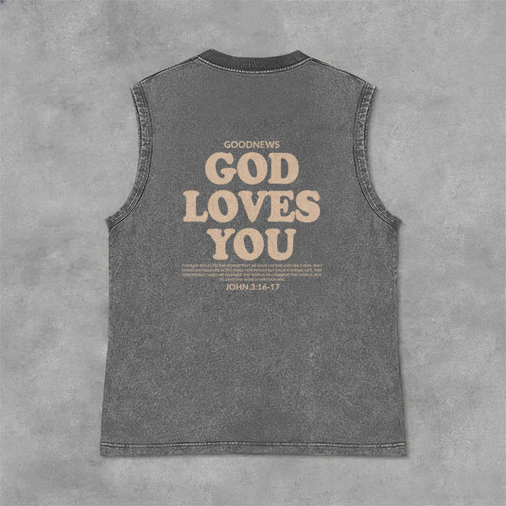 Christianartworkshop „Gott liebt dich“ Unisex-Tanktop (gewaschen) - image 20