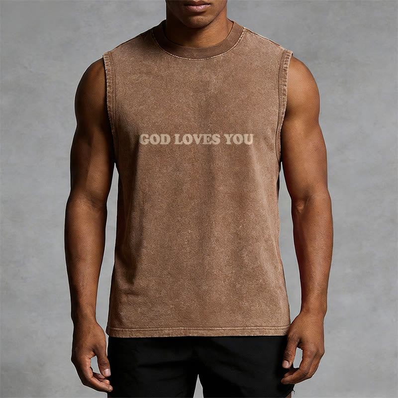 Christianartworkshop „Gott liebt dich“ Unisex-Tanktop (gewaschen) - image 31
