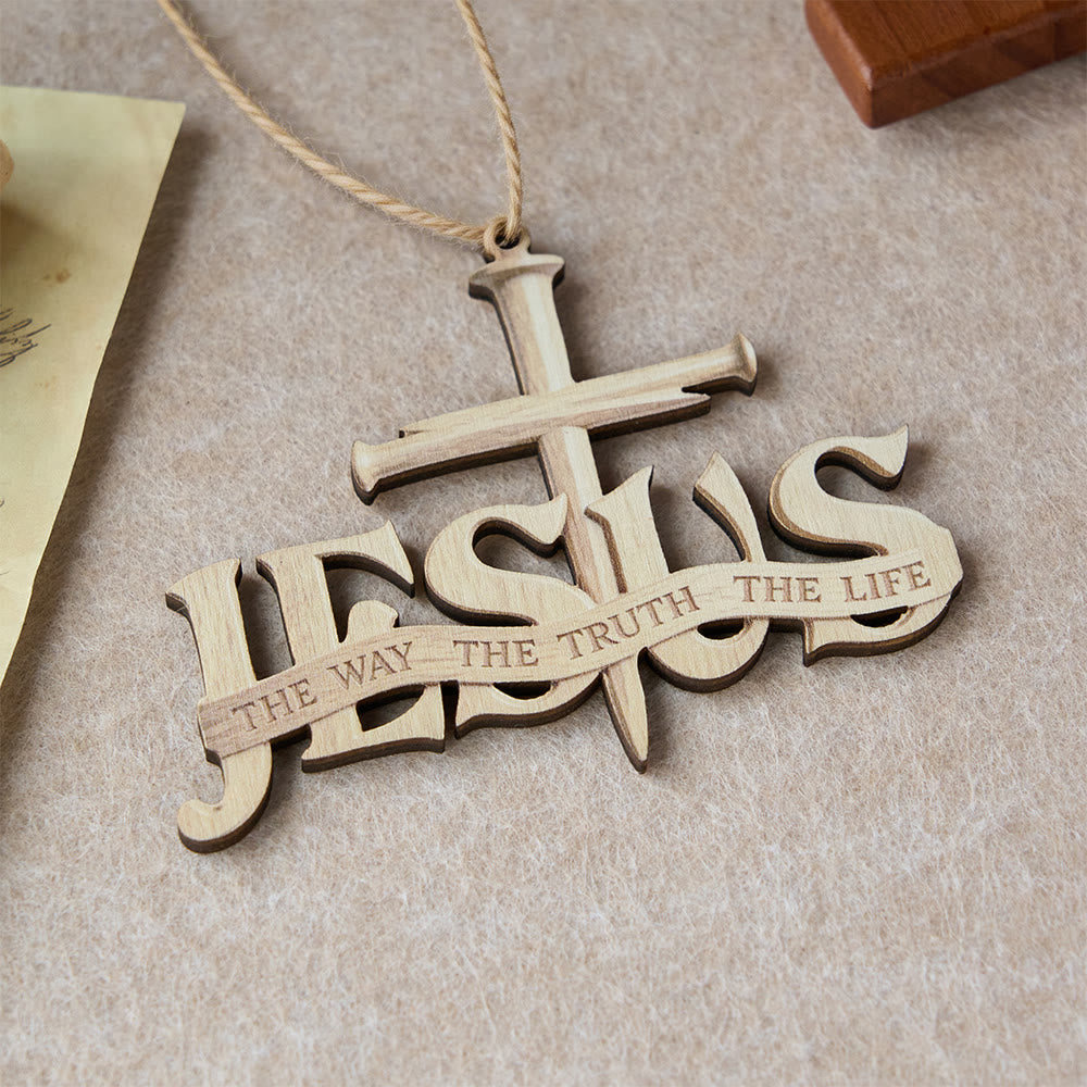 Christianartworkshop Jesus-Nagelkreuz aus Holz zum Aufhängen: Ein Symbol göttlicher Wahrheit und Führung - image 4