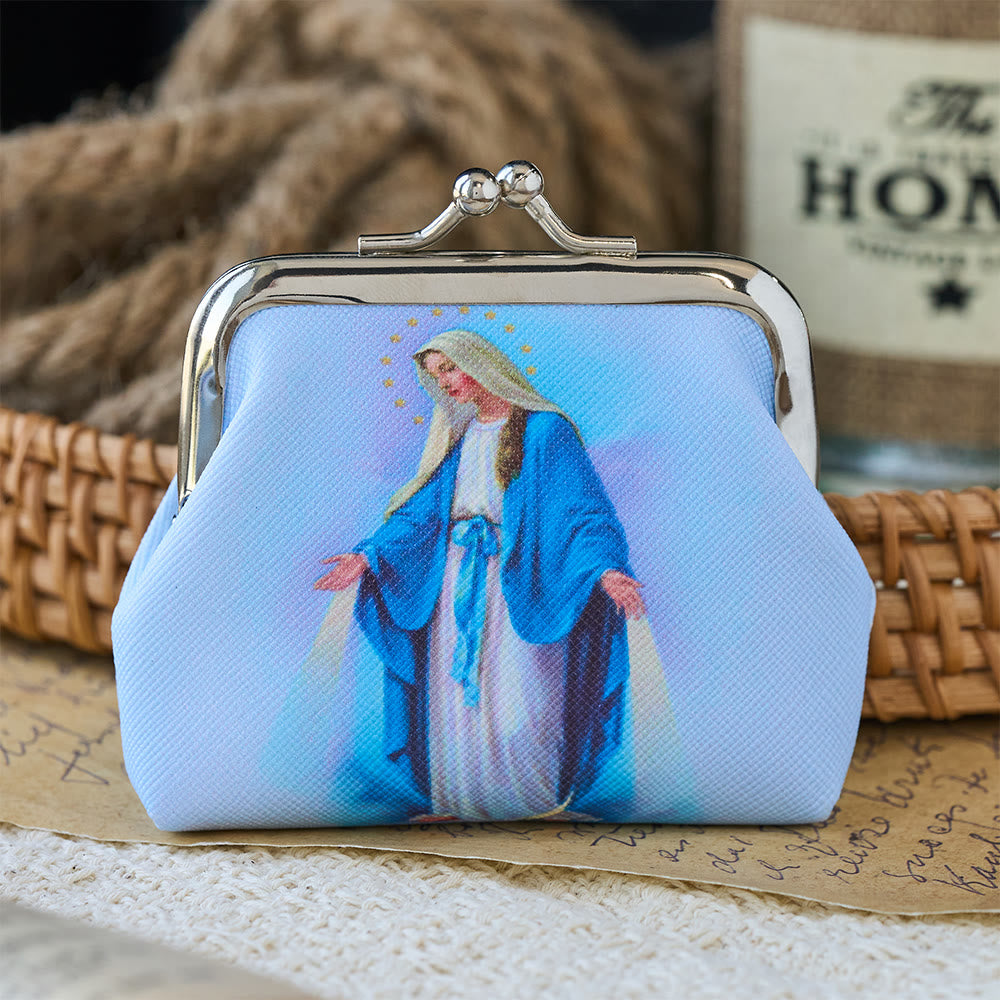 Christianartworkshop Rosenkranzbeutel „Unsere Liebe Frau der Gnade“ mit Kussverschluss: Ein heiliges Gefäß für treue Schätze - image 4