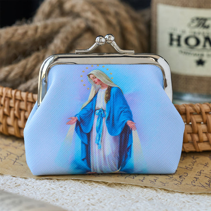 Christianartworkshop Rosenkranzbeutel „Unsere Liebe Frau der Gnade“ mit Kussverschluss: Ein heiliges Gefäß für treue Schätze - image 4