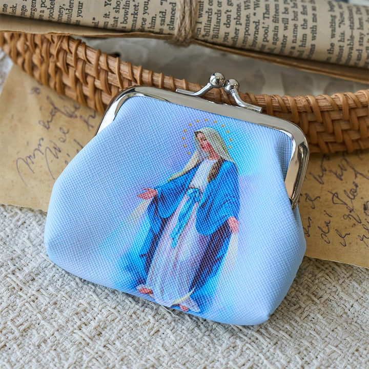 Christianartworkshop Rosenkranzbeutel „Unsere Liebe Frau der Gnade“ mit Kussverschluss: Ein heiliges Gefäß für treue Schätze - image 5