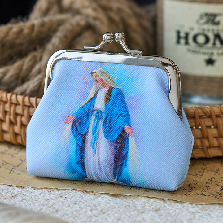 Christianartworkshop Rosenkranzbeutel „Unsere Liebe Frau der Gnade“ mit Kussverschluss: Ein heiliges Gefäß für treue Schätze - image 3
