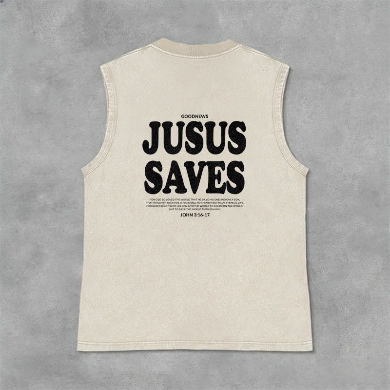 Christianartworkshop Jesus rettet – Johannes 3,16 – Unisex-Tanktop (vorgewaschen) - image 26