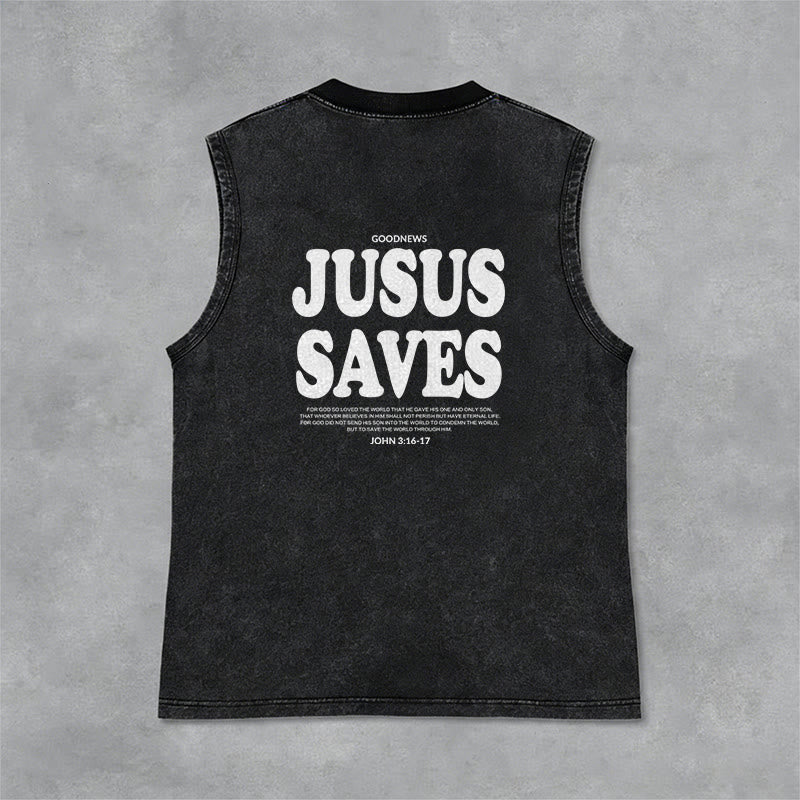 Christianartworkshop Jesus rettet – Johannes 3,16 – Unisex-Tanktop (vorgewaschen) - image 12