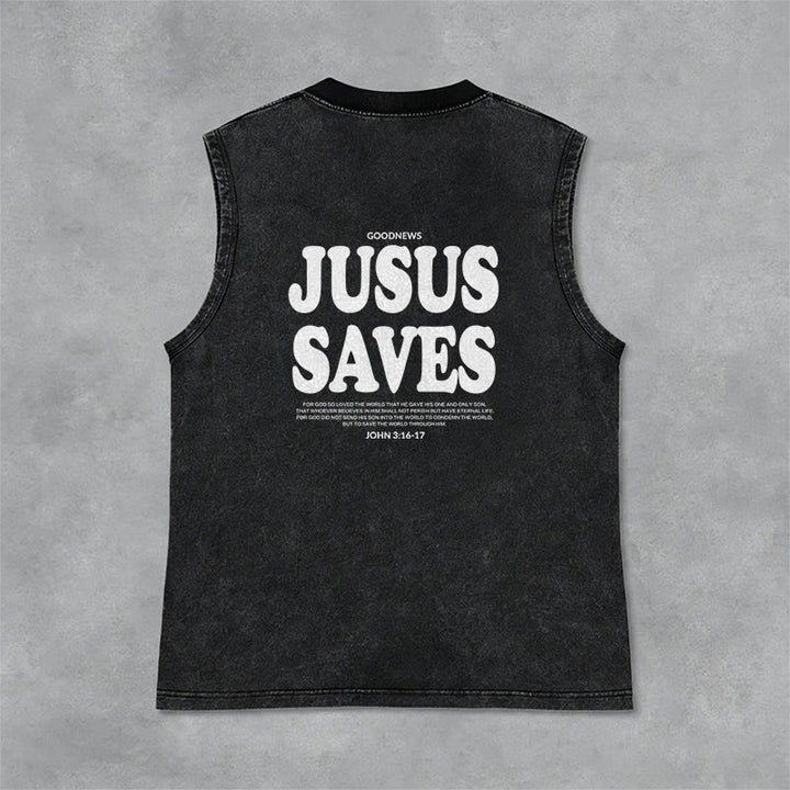 Christianartworkshop Jesus rettet – Johannes 3,16 – Unisex-Tanktop (vorgewaschen) - image 12