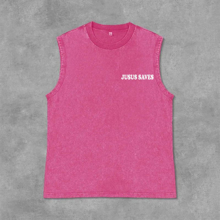 Christianartworkshop Jesus rettet – Johannes 3,16 – Unisex-Tanktop (vorgewaschen) - image 6