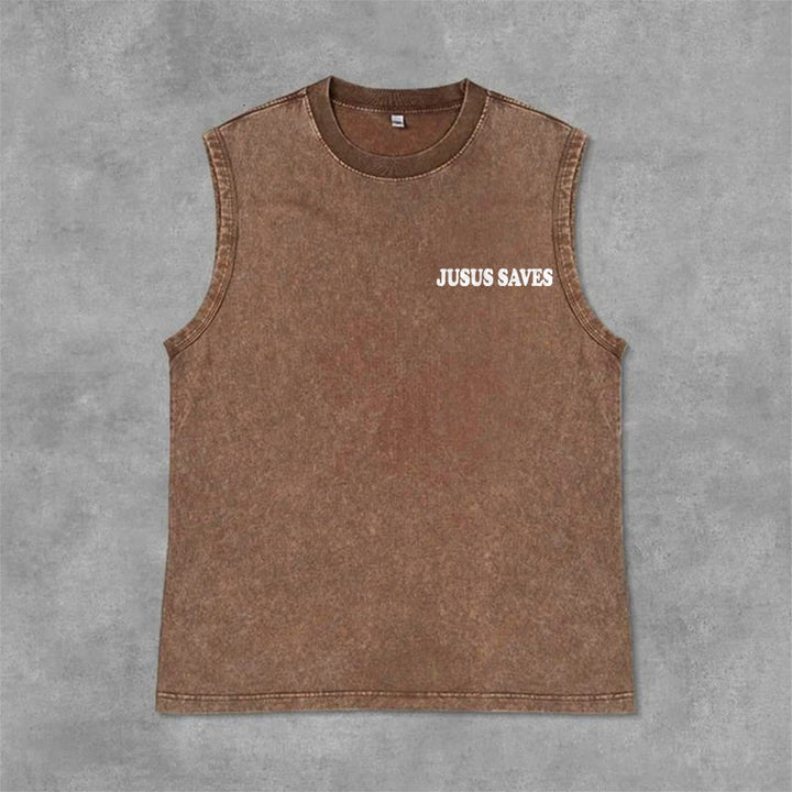 Christianartworkshop Jesus rettet – Johannes 3,16 – Unisex-Tanktop (vorgewaschen) - image 34