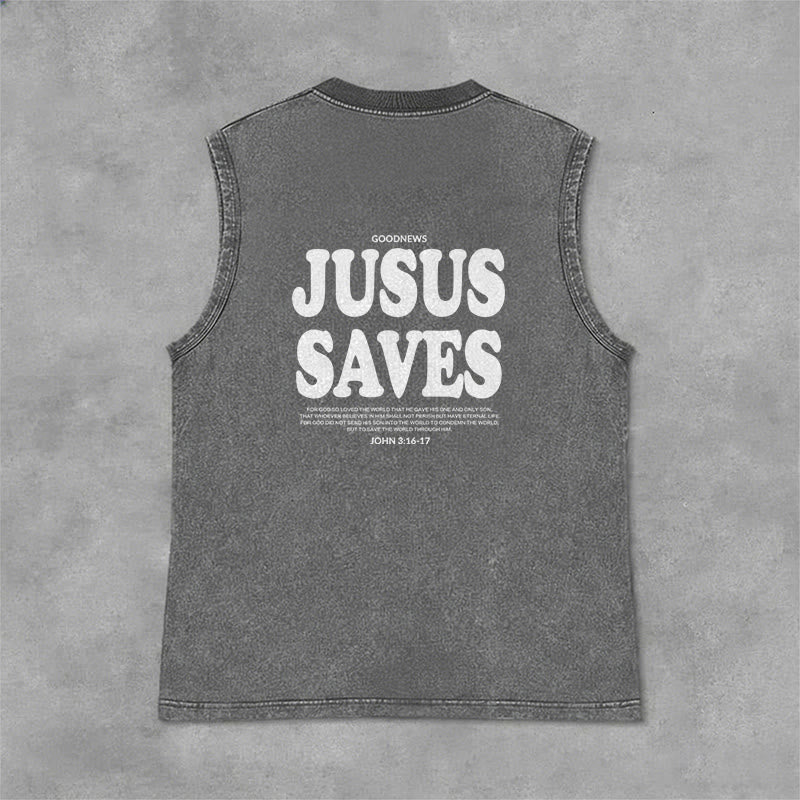 Christianartworkshop Jesus rettet – Johannes 3,16 – Unisex-Tanktop (vorgewaschen) - image 19