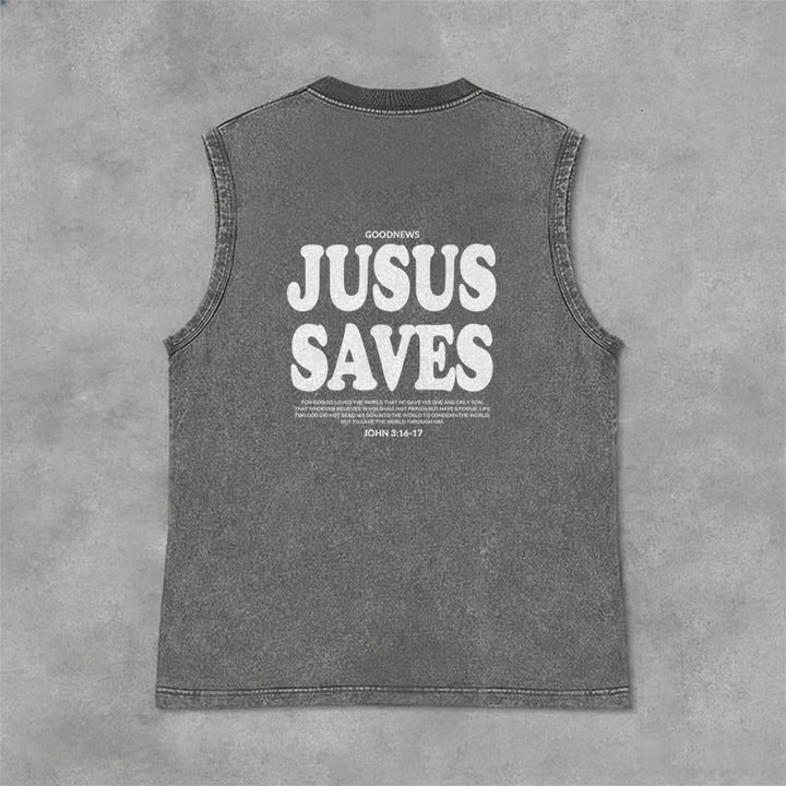 Christianartworkshop Jesus rettet – Johannes 3,16 – Unisex-Tanktop (vorgewaschen) - image 19