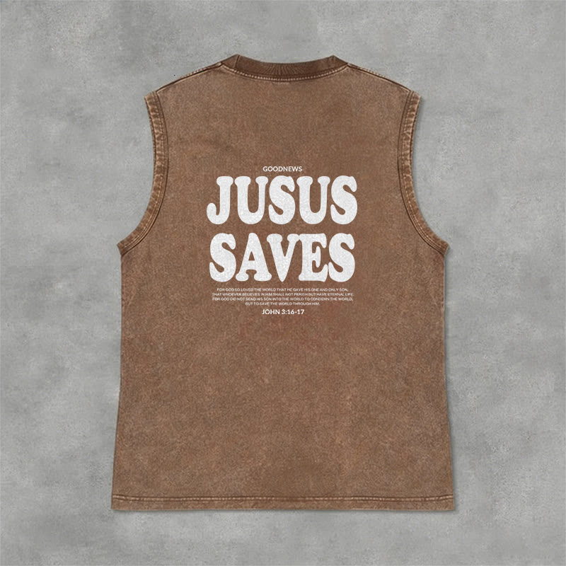 Christianartworkshop Jesus rettet – Johannes 3,16 – Unisex-Tanktop (vorgewaschen) - image 33