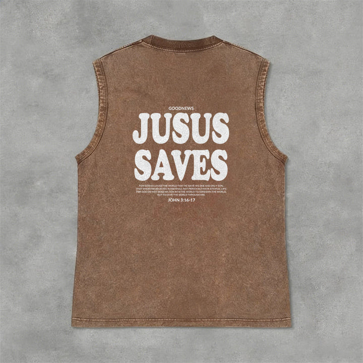 Christianartworkshop Jesus rettet – Johannes 3,16 – Unisex-Tanktop (vorgewaschen) - image 33