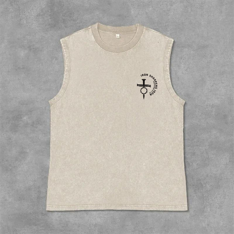 Christianartworkshop Sprüche 27:17 Nagelkreuz Unisex-Tanktop (gewaschen) - image 21