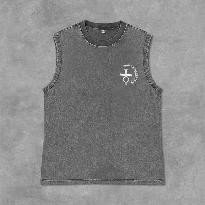 Christianartworkshop Sprüche 27:17 Nagelkreuz Unisex-Tanktop (gewaschen) - image 14