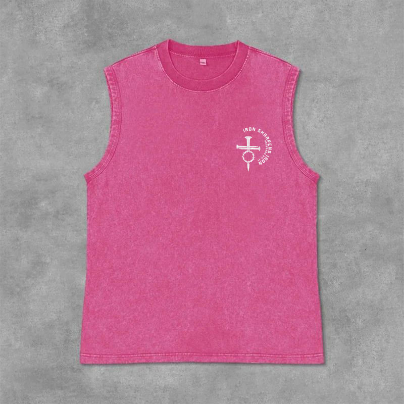 Christianartworkshop Sprüche 27:17 Nagelkreuz Unisex-Tanktop (gewaschen) - image 28
