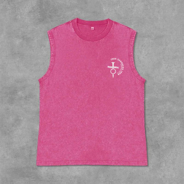 Christianartworkshop Sprüche 27:17 Nagelkreuz Unisex-Tanktop (gewaschen) - image 28