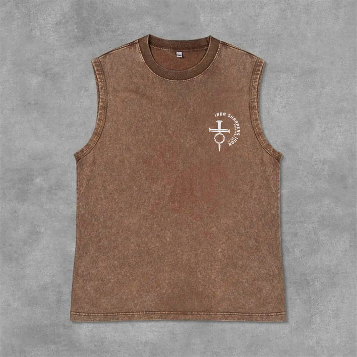 Christianartworkshop Sprüche 27:17 Nagelkreuz Unisex-Tanktop (gewaschen) - image 35