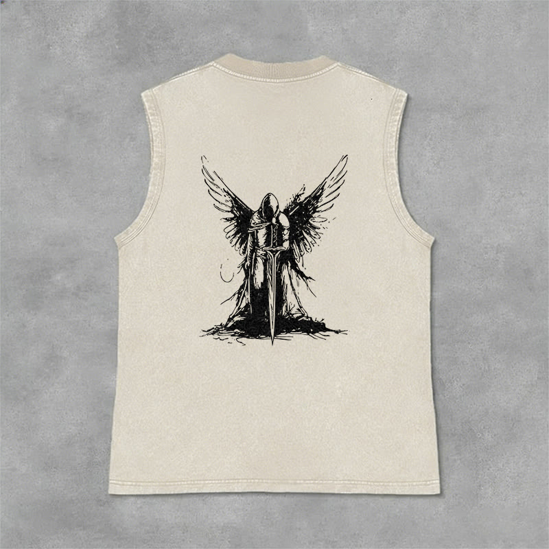 Christianartworkshop Kriegerengel mit Schwert Unisex-Tanktop - image 19