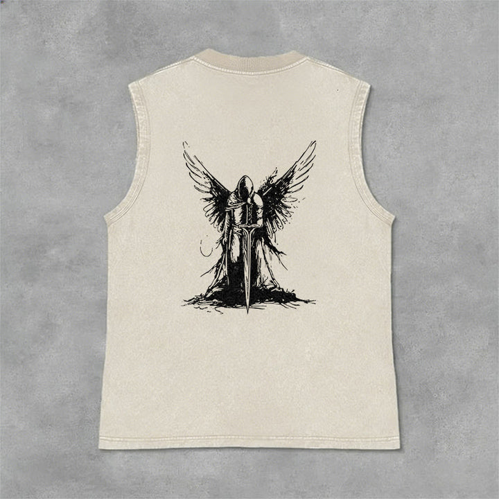 Christianartworkshop Kriegerengel mit Schwert Unisex-Tanktop - image 19