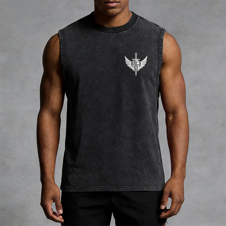 Christianartworkshop Kriegerengel mit Schwert Unisex-Tanktop - image 9