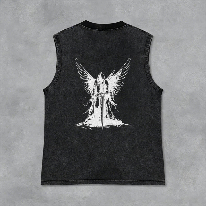 Christianartworkshop Kriegerengel mit Schwert Unisex-Tanktop - image 12