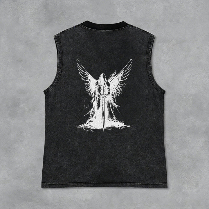 Christianartworkshop Kriegerengel mit Schwert Unisex-Tanktop - image 12