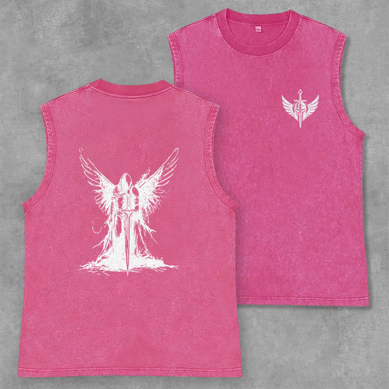 Christianartworkshop Kriegerengel mit Schwert Unisex-Tanktop - Rosa - 2XL - image 21