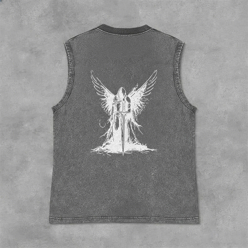 Christianartworkshop Kriegerengel mit Schwert Unisex-Tanktop - image 5