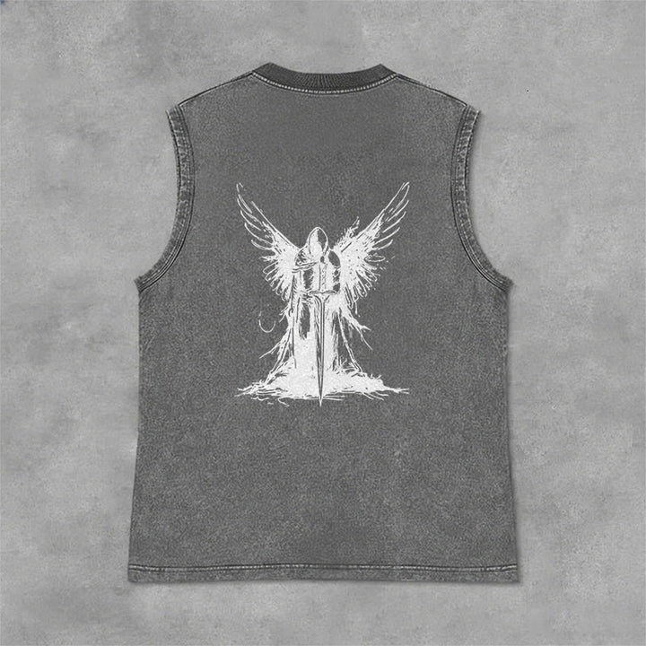 Christianartworkshop Kriegerengel mit Schwert Unisex-Tanktop - image 5