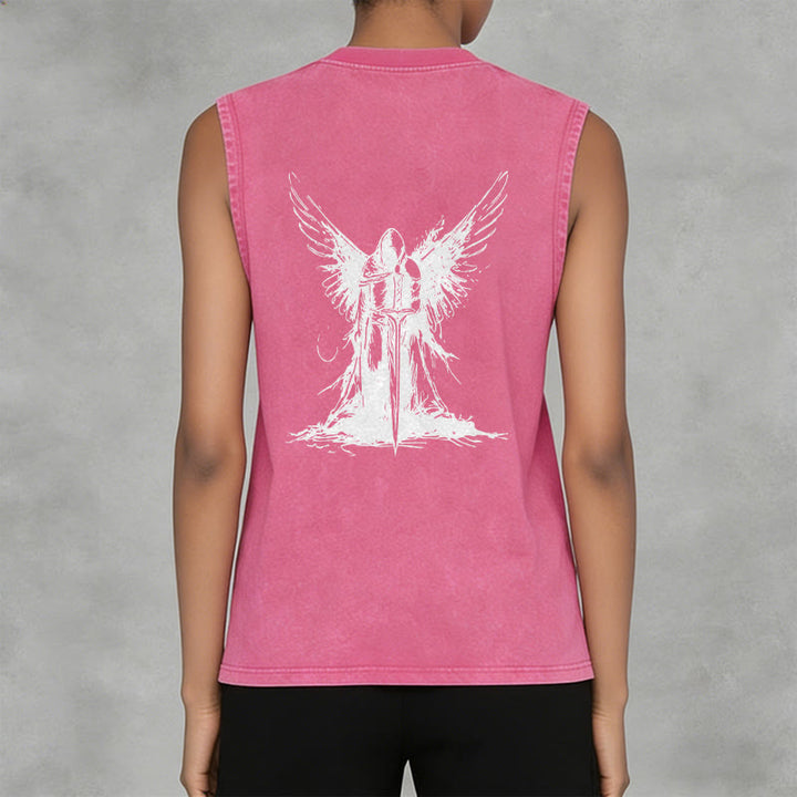 Christianartworkshop Kriegerengel mit Schwert Unisex-Tanktop - image 24
