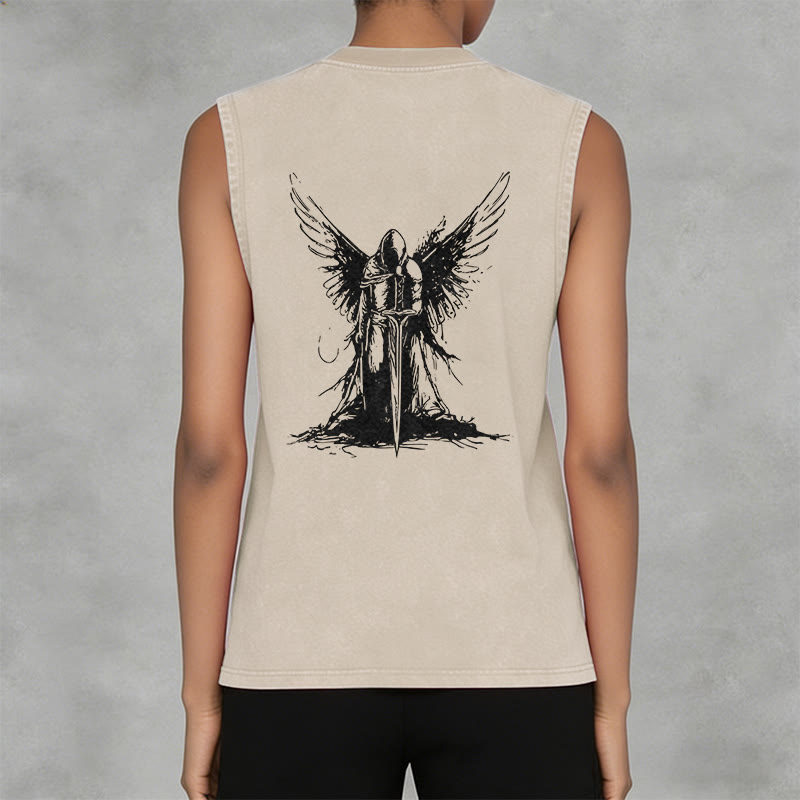 Christianartworkshop Kriegerengel mit Schwert Unisex-Tanktop - image 17