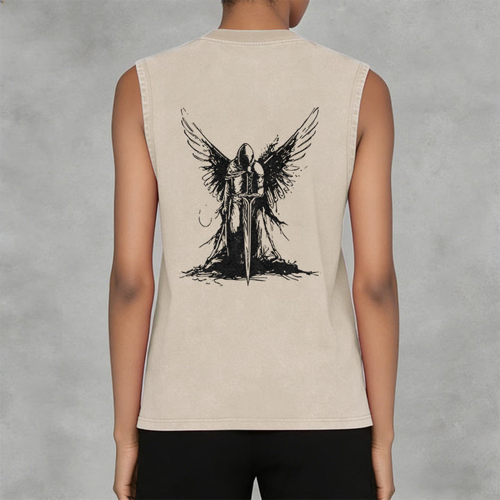 Christianartworkshop Kriegerengel mit Schwert Unisex-Tanktop - image 17