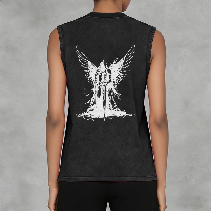 Christianartworkshop Kriegerengel mit Schwert Unisex-Tanktop - image 10