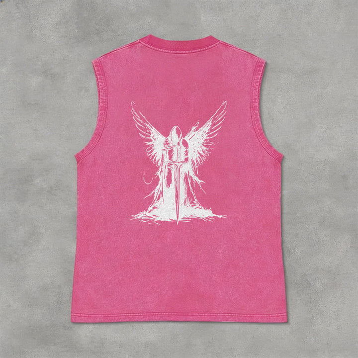Christianartworkshop Kriegerengel mit Schwert Unisex-Tanktop - image 26